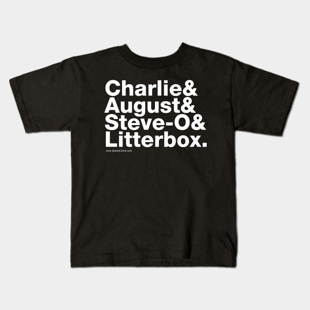 Sparks! Helvetica Kids T-Shirt by spacecoyote